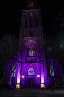 Kerk Kasteelstad verlicht
